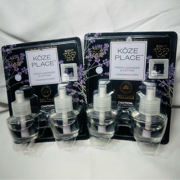 Koze Place Oil Refills 2-Pack Fresh Lavender & Cotton NEW Sealed Clean Home Gift - Picture 1 of 2